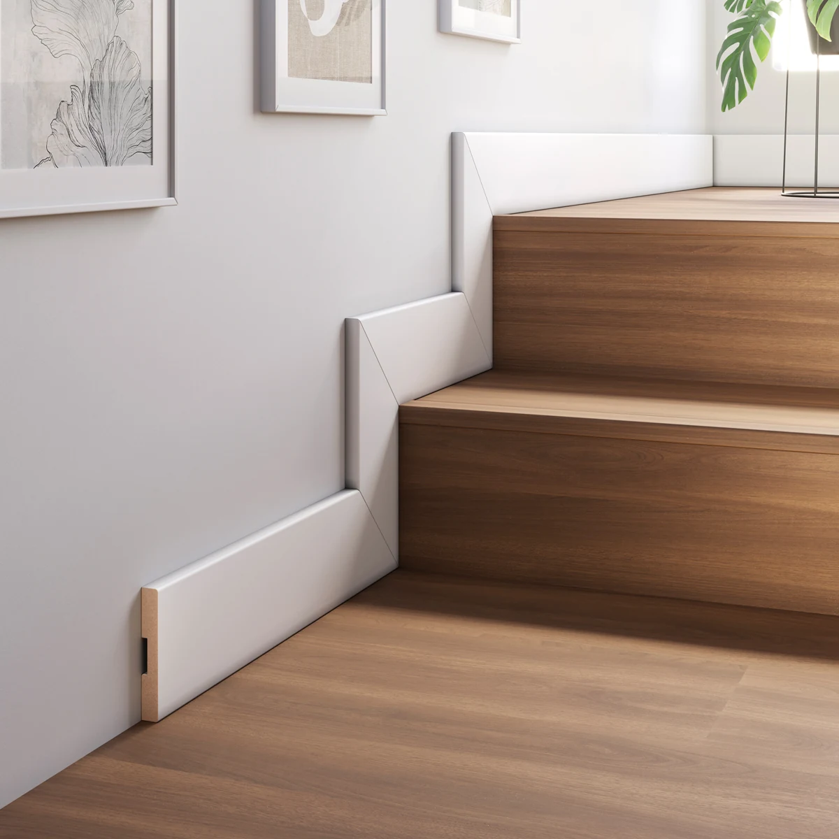 Aplicação branco sem friso em ambiente