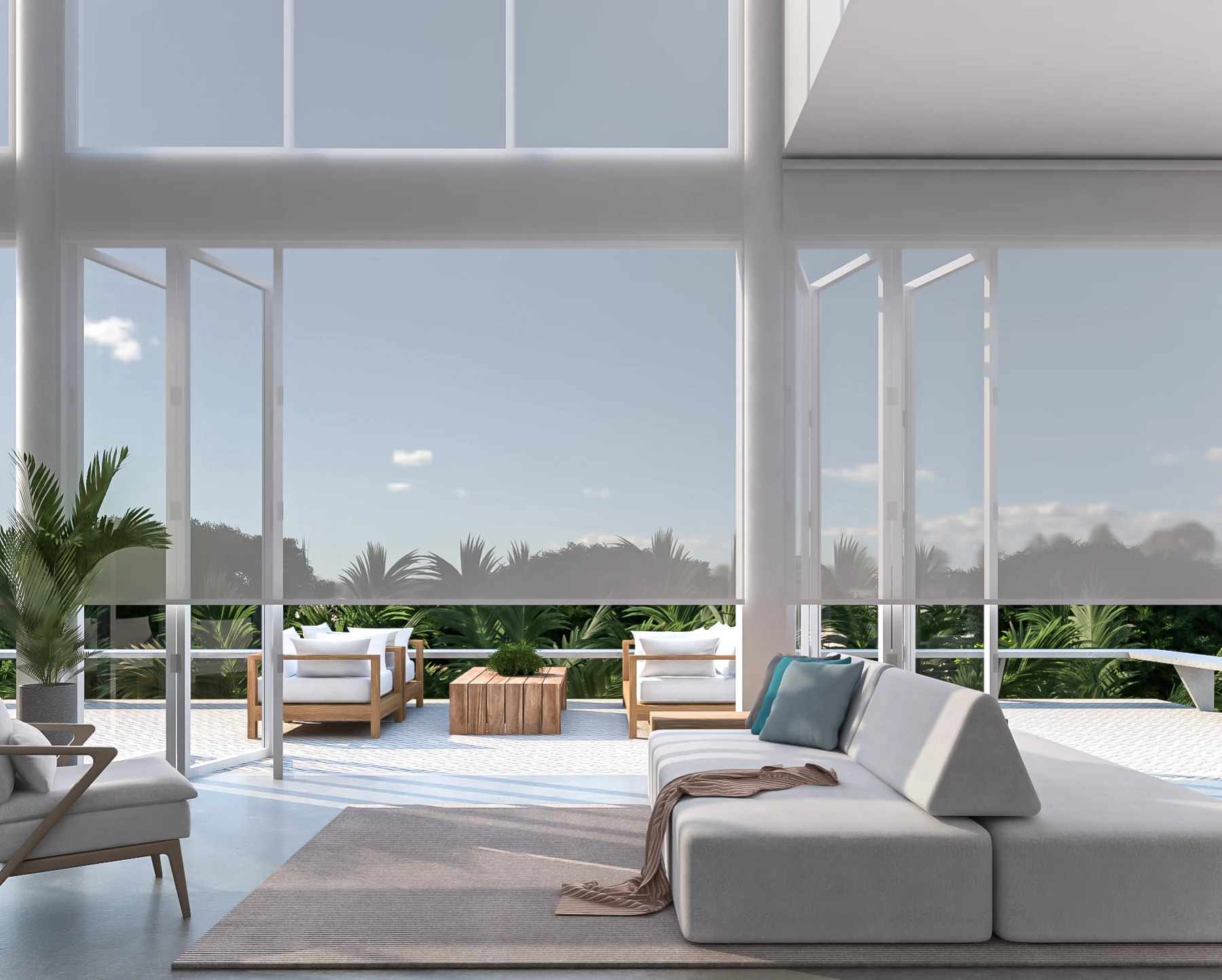 Cortina Hunter Douglas em ambiente residencial