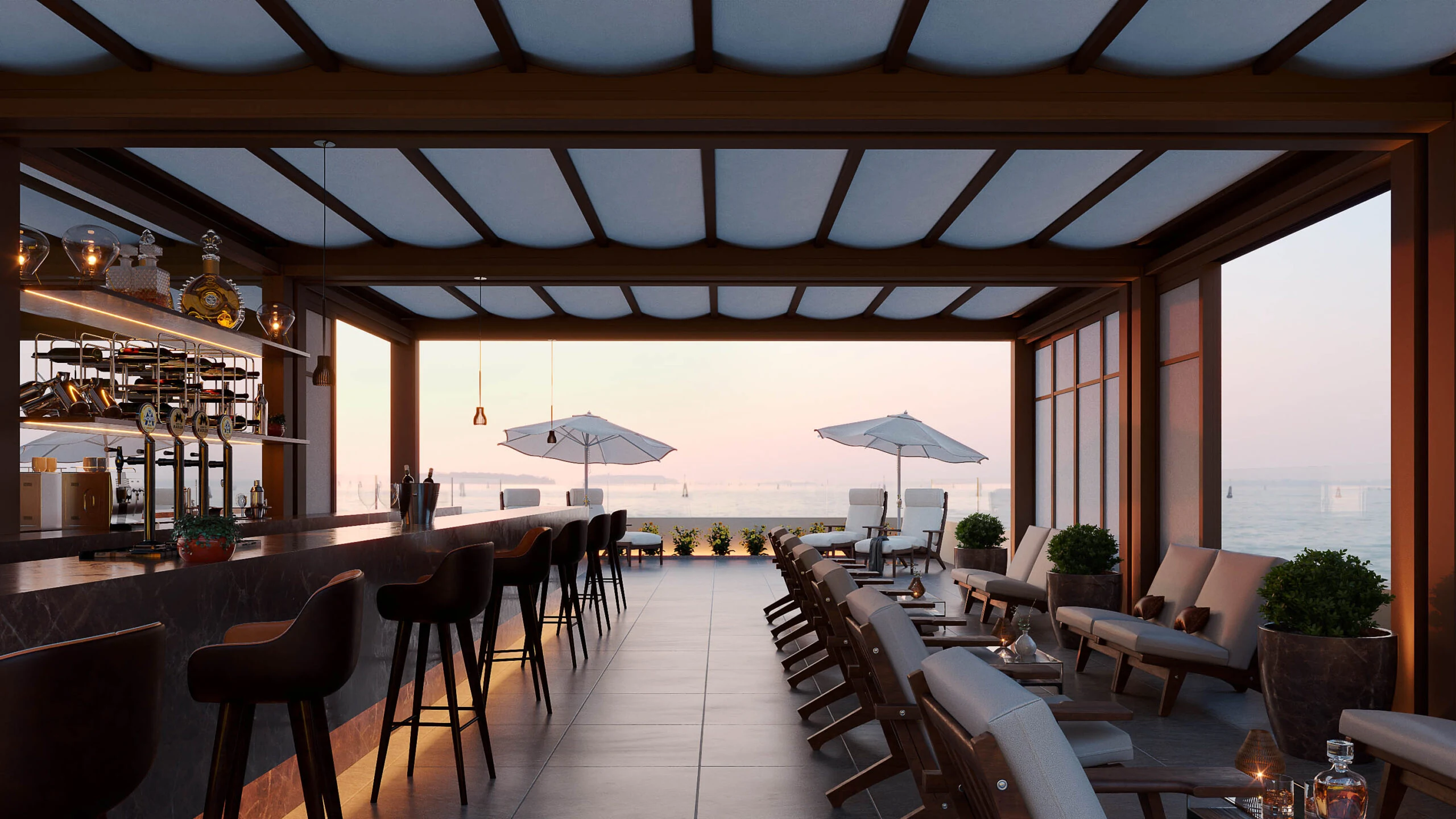 Cortina Hunter Douglas em ambiente residencial